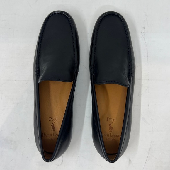 Polo Ralph Lauren Men's Leather Loafers Size 8D Black Slip-On Classic VTG NEW - Picture 11 of 15